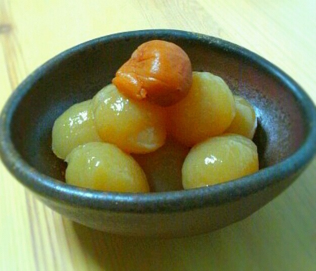 玉蒟蒻のはちみつ梅煮